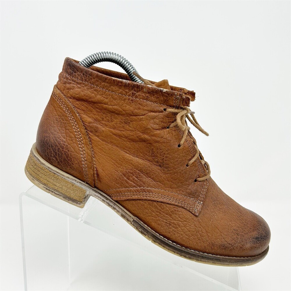Josef Seibel Sienna 03 Womens Lace Up Ankle Boots Brown Distressed Size 38